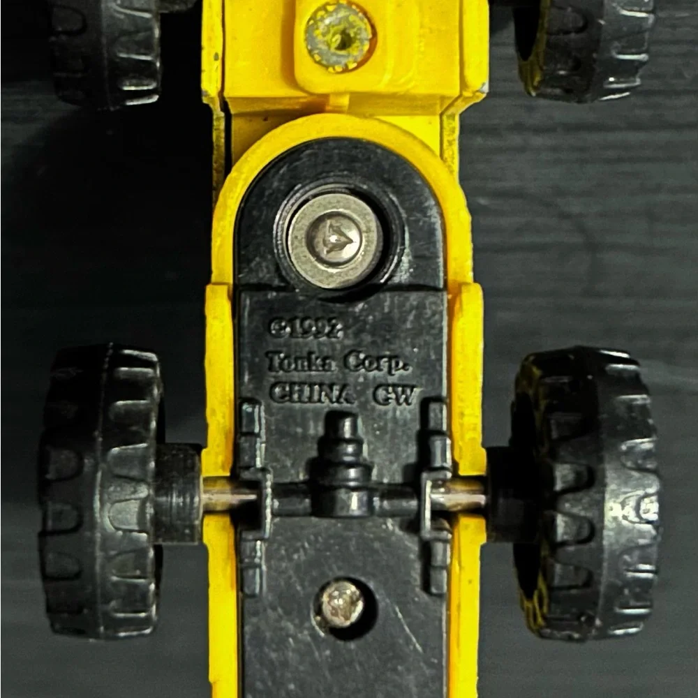 Vintage 1992 Mini Yellow Tonka Front Loader Toy Truck Construction Vehicle /D2